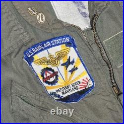 US Navy Flight Suit With Patches, Pins, Dog Tags, Orion P-3, Maryland Size 46 Long