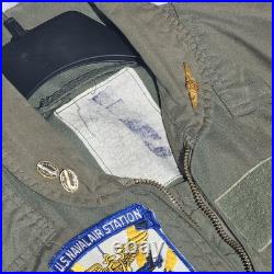 US Navy Flight Suit With Patches, Pins, Dog Tags, Orion P-3, Maryland Size 46 Long