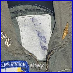 US Navy Flight Suit With Patches, Pins, Dog Tags, Orion P-3, Maryland Size 46 Long