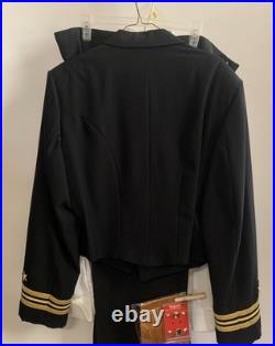 US Navy Flying Cross Formal Dinner Dress Blue Uniform LCDR stripes, 43L & 36R