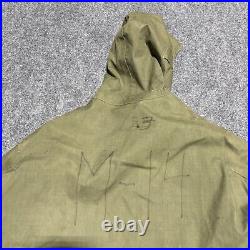 US Navy Foul Weather Smock Adult Medium/Large Green Pullover USN WW2 Jacket