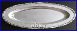 US Navy Galley LARGE Silver Plate Fish Platter w Fouled Anchor & USN