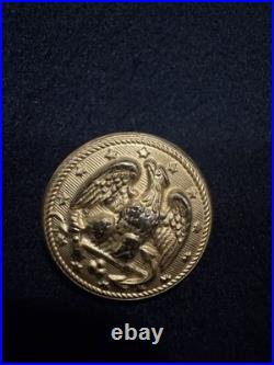 US Navy Lieutenant's Long Wool Bridge Dress Coat Gold Eagle Buttons Size