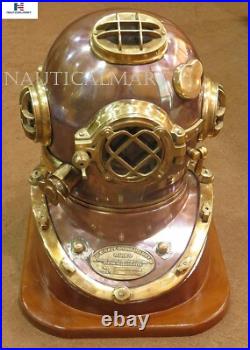 US Navy Mark V Diving Divers Helmet Antique 18'' Diver For Decorative Item Only