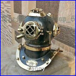 US Navy Mark V Vintage Antique Style Brass Deep Sea Scuba Divers Diving Helmet