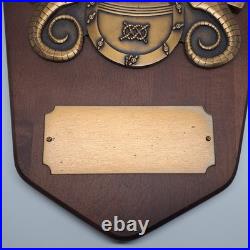 US Navy Master Diver Diving Officer Brass on Wood Wall Plaque Nautical Military