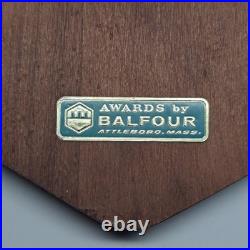 US Navy Master Diver Diving Officer Brass on Wood Wall Plaque Nautical Military