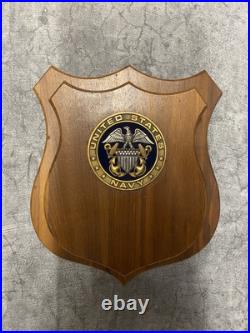 US Navy Military Sword Display Plaque