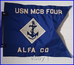 US Navy Mobile Construction Battalion MCB Four ALFA Company Boat Flag