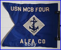 US Navy Mobile Construction Battalion MCB Four ALFA Company Boat Flag