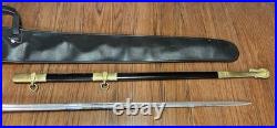 US Navy Officer's Model 1852 Sword, Scabbard, Knot, NS Meyer Belt & Leather Case