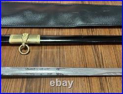 US Navy Officer's Model 1852 Sword, Scabbard, Knot, NS Meyer Belt & Leather Case