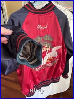 US Navy Seabee Reversible Embroidered Satin Jacket