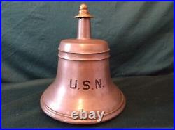 US Navy Ship Bell Brass USN 10 Boat