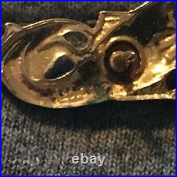 US Navy Submariner Badge Pin Gold Filled vintage H 24 N 2 3/4 Original USN