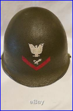 US Navy USN M1 Painted Nuclear Weaponsman Steel Helmet & Westinghouse Liner RARE