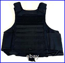 US Navy USN Security Forces Short Bark Plate Carrier Vest Black Size Small