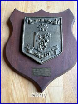 US Navy USS Alexander Hamilton Submarine Plaque Awarded to CDR W. A. Miller