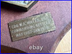 US Navy USS Alexander Hamilton Submarine Plaque Awarded to CDR W. A. Miller