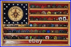 US Navy USS Hurricane PC3 Ship's Crest Challenge Coin Display Flag
