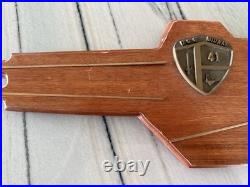 US Navy USS Midway CVA-41 Aircraft Carrier Plaque Solid Wood Brass 31.5 Long