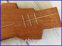 US Navy USS Midway CVA-41 Aircraft Carrier Plaque Solid Wood Brass 31.5 Long