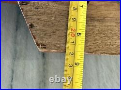 US Navy USS Midway CVA-41 Aircraft Carrier Plaque Solid Wood Brass 31.5 Long