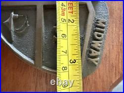 US Navy USS Midway CVA-41 Aircraft Carrier Plaque Solid Wood Brass 31.5 Long