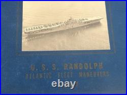 US Navy- USS Randolph Lot Bronze Plaque + Books