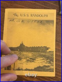 US Navy- USS Randolph Lot Bronze Plaque + Books