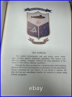 US Navy USS Scorpion Submarine In Memoriam Book