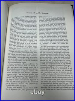 US Navy USS Scorpion Submarine In Memoriam Book