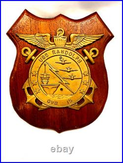 US Navy Vintage Plaque USS Randolph (CVS 15)