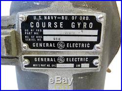 US Navy WWII Bureau of Ordnance Course Gyroscope General Electric GE withcontainer
