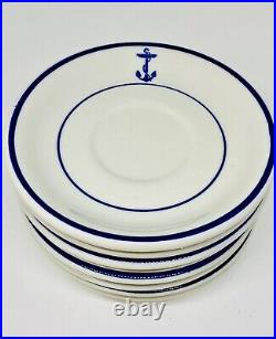 US Navy Wardroom Officers Mess Fouled Anchor Lot of 8 Saucers