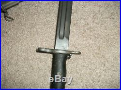 US WWII USN Unmodified M1905 M1 Garand Bayonet Oneida Limited OL 1942 Long 16 In