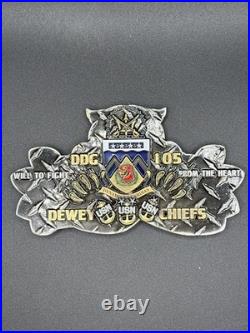 USN Fight DDG 105 Dewey Chiefs Challenge CPO Coin
