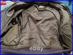 USN G1 Vintage Leather Flyers Jacket Military DSA100-75-C-1788 Size 42