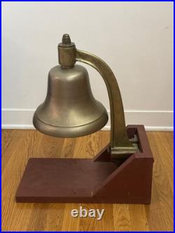 USN Ship Brass Bell US 39 LBS 9 3/4 Diameter United States Navy Nautical