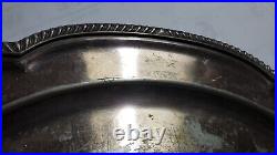 USN Silver Soldered 14 Scalloped Tray TWO STARS above USN REED & BARTON WWII 2