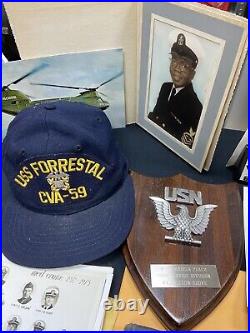 USN Sword & Ephemera One Mans Entire Military Career from Bootcamp to Retirement