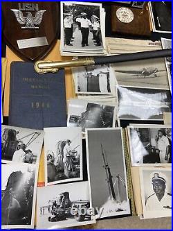 USN Sword & Ephemera One Mans Entire Military Career from Bootcamp to Retirement