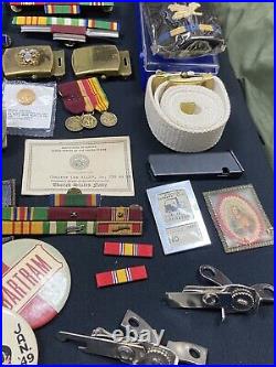 USN Sword & Ephemera One Mans Entire Military Career from Bootcamp to Retirement