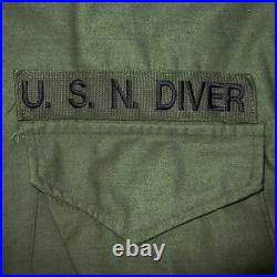 USN U. S. N. NAVY DIVER United States Olive Drab M Medium Jacket New