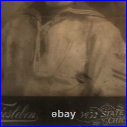 USN US NAVY SAILOR CABINET PHOTO c1880s USS ATLANTA cruiser span Am War