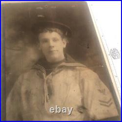 USN US NAVY SAILOR CABINET PHOTO c1880s USS ATLANTA cruiser span Am War