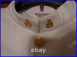 USN US Navy Seal Special Warfare E-8 SCPO DRESS WHITE JACKET With pins size 40 REG