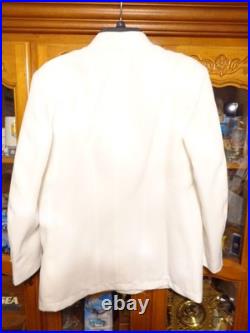 USN US Navy Seal Special Warfare E-8 SCPO DRESS WHITE JACKET With pins size 40 REG