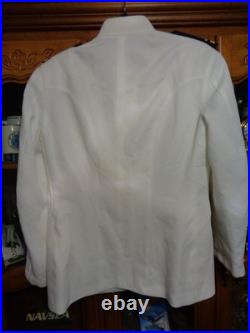 USN US Navy Seal Special Warfare LTJG DRESS WHITE JACKET with pins size 41 SHORT