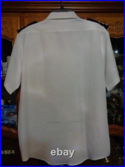 USN US Navy Seal Special Warfare Officer Summer White Shirt with pins size MED